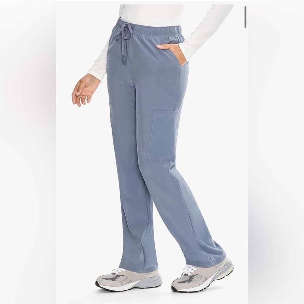 Straight Leg Scrub Pants for Women Rock Grey Size L
